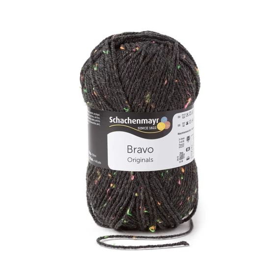Bravo 8329 - anthrazit neon tweed, fekete