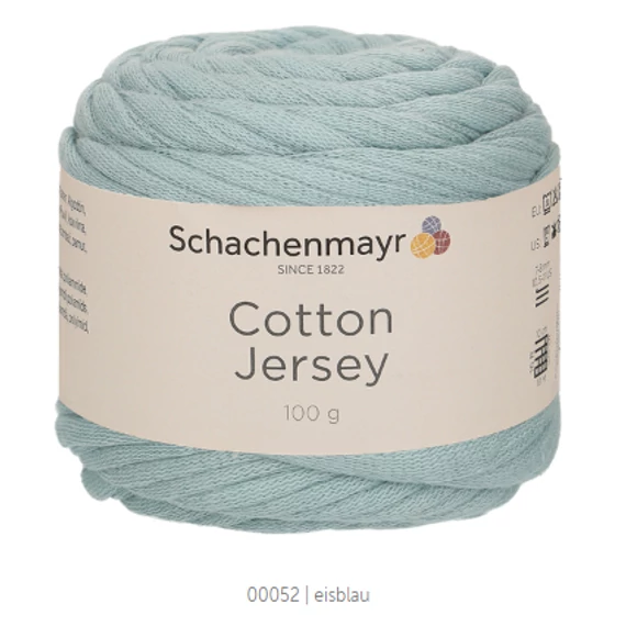 Cotton Jersey 52 - eisblau, szürke
