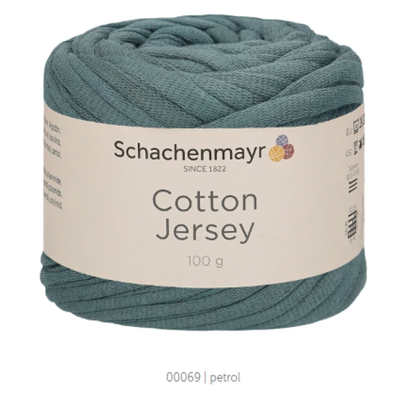 Cotton Jersey 69 - petrol, kék