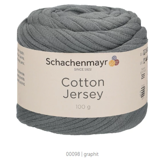Cotton Jersey 98 - graphit, szürke