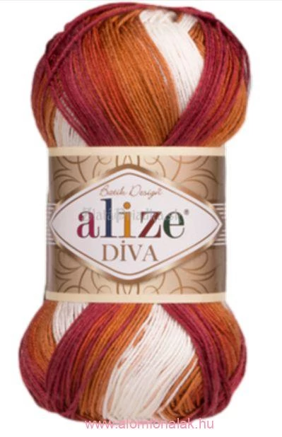 Diva Batik 7107 - barna-fehér