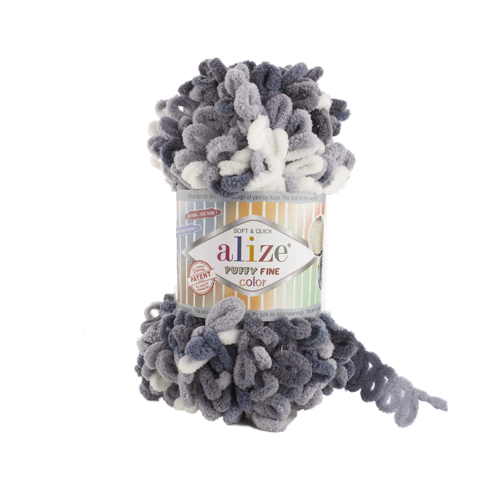 Puffy Fine Color 5925 - fehér-szürke