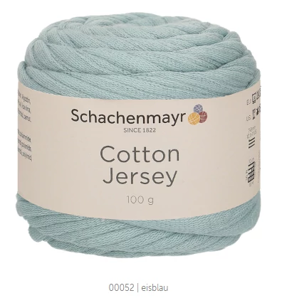 Cotton Jersey 52 - eisblau, szürke