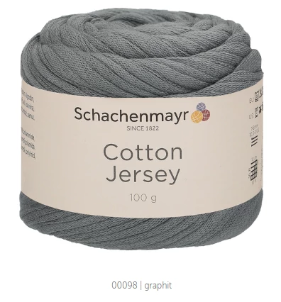 Cotton Jersey 98 - graphit, szürke